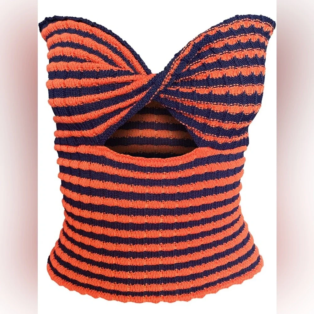 NUFIWI Knitted Strapless Tube Top Twist Size M - Picture 5 of 5